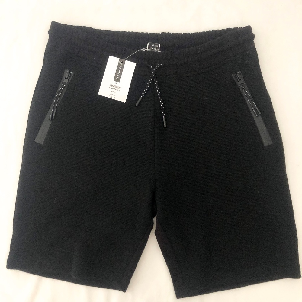 Topman Black Sweat Shorts